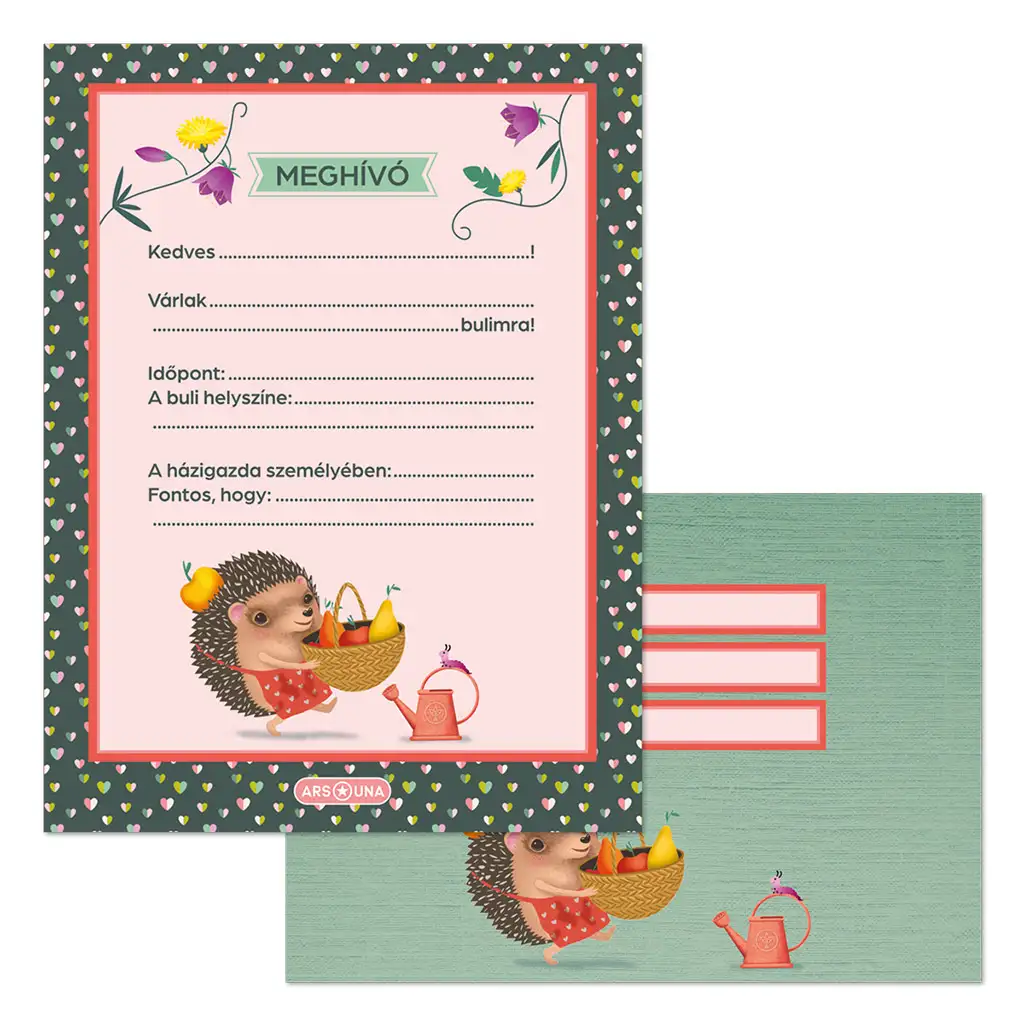 imagen de Ars Una: Conjunto de invitaciones de 10 unidades con erizos de tarta de manzana 1