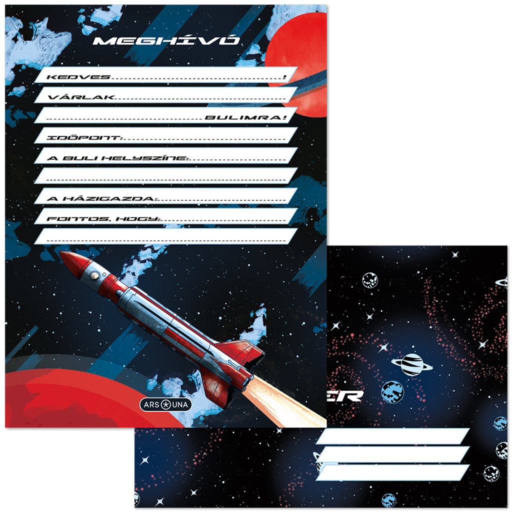 imagen de Ars Una: Conjunto de invitaciones de explorador espacial de 10 unidades con sobre 1