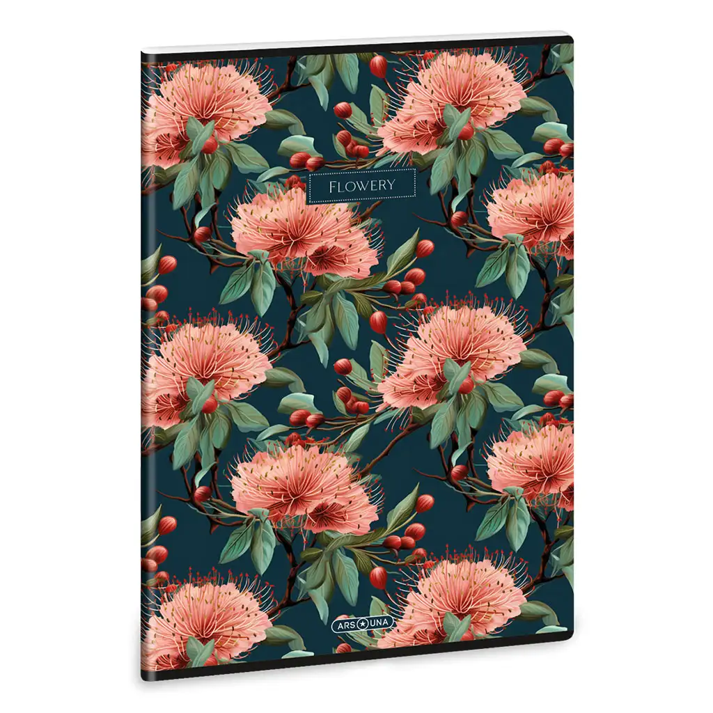 imagen de Ars Una: Cuaderno a cuadros Flowery Green extra con ganchos A/4 1