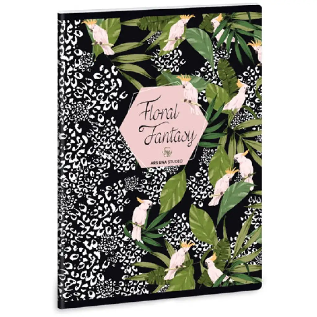 imagen de Ars Una: Cuaderno de cuadros Floral Kakadu A/5 40 hojas 1