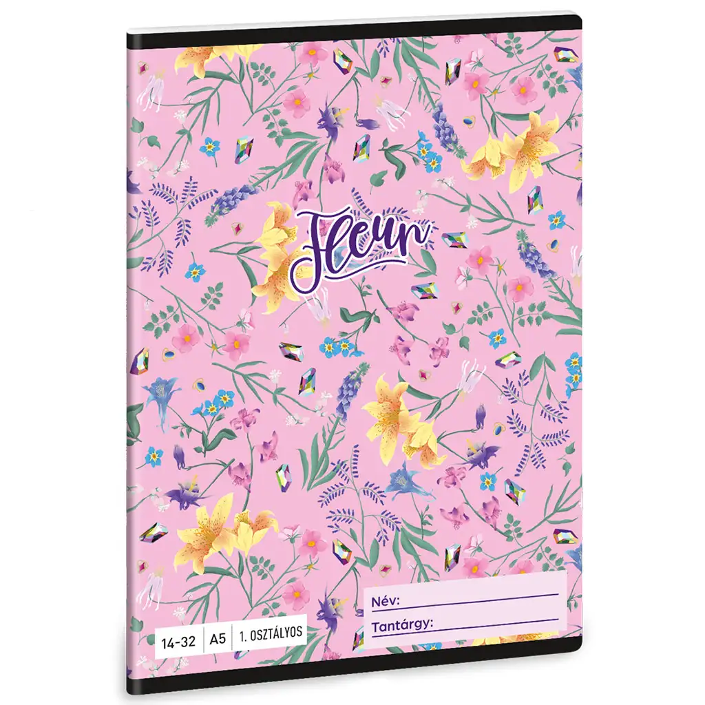 imagen de Ars Una: Cuaderno de líneas con flores para 1er grado A/5 1