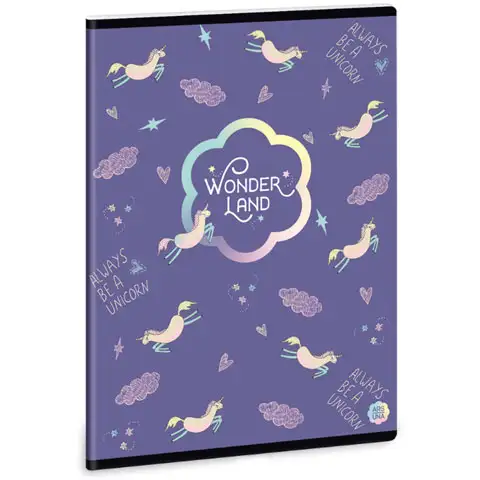 imagen de Ars Una: Cuaderno de rayas Unicornio de Wonderland A/5 40 hojas 1