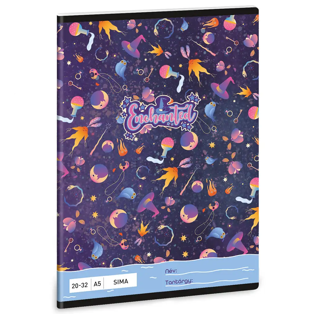 imagen de Ars Una: Cuaderno liso A/5 con diseño de bruja encantada 1