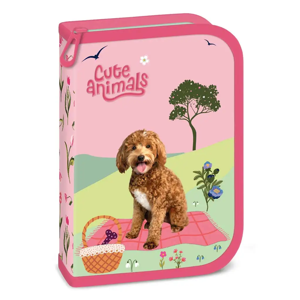 imagen de Ars Una: Cute Animals Doggie estuche de lápices relleno 12,8x19,3x3,6cm 1