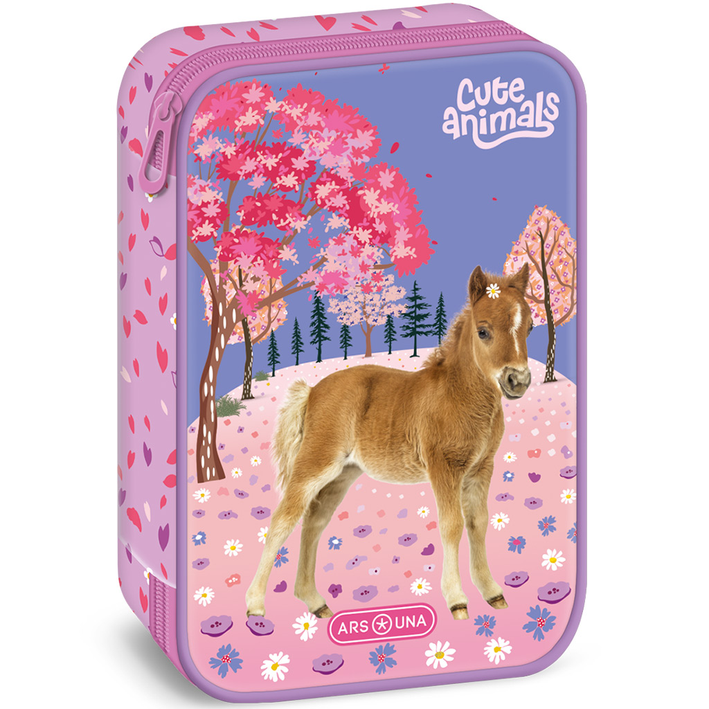 imagen de Ars Una: Cute Animals estuche de lápices de múltiples niveles 15,5x22,5x4,5cm 1