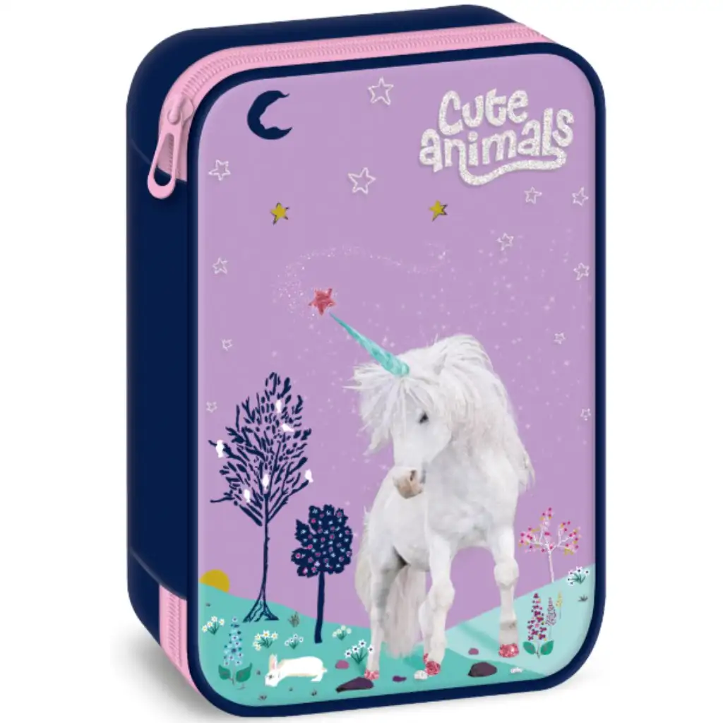 imagen de Ars Una Cute Pets Unicorn estuche de lápices de múltiples niveles 1