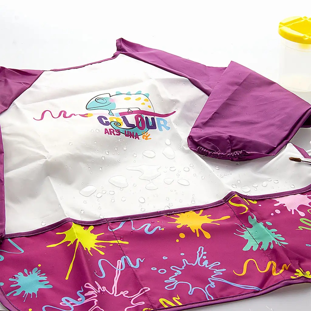 imagen de Ars Una: Delantal de pintor impermeable de manga larga - Pink Splash 3