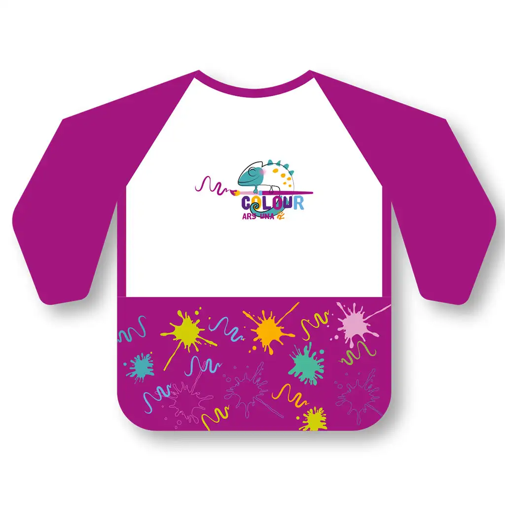 imagen de Ars Una: Delantal de pintor impermeable de manga larga - Pink Splash 1