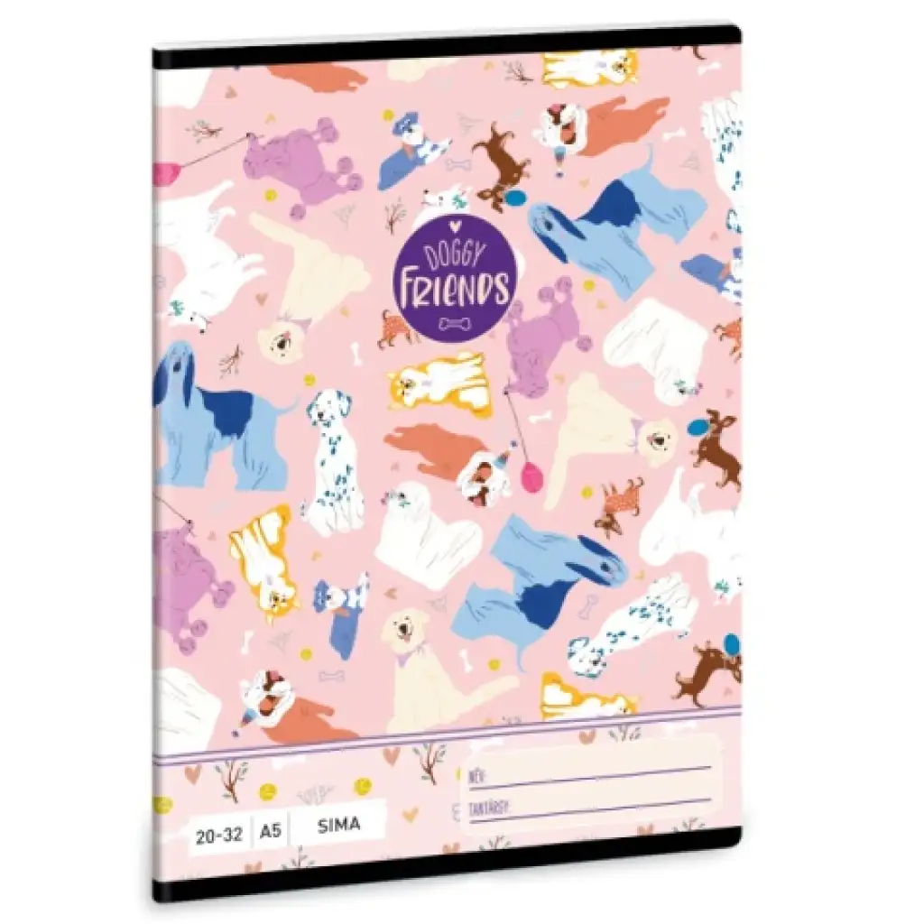 imagen de Ars Una: Doggy Friends cuaderno liso A/5 20-32 1