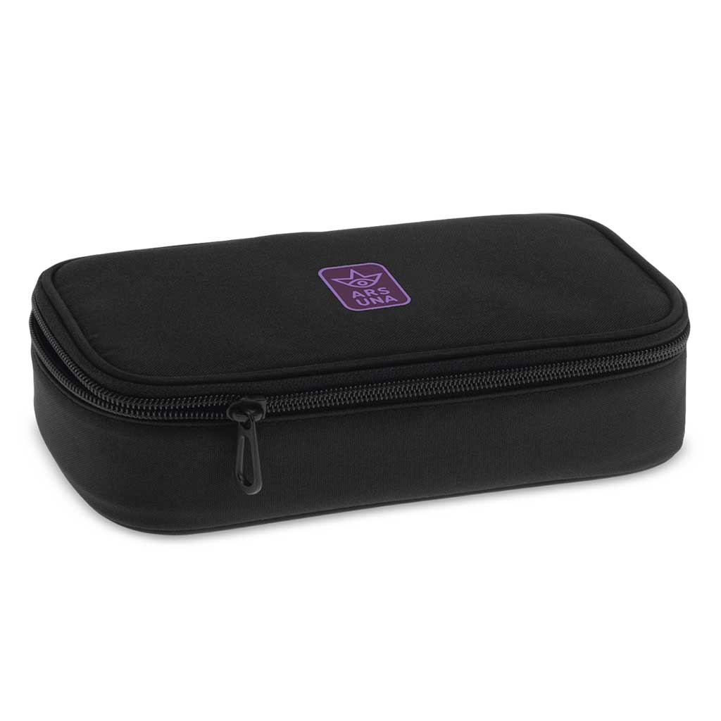 imagen de Ars Una: Estuche de lápices adolescente negro-violeta 22,5x6x11,5cm 1