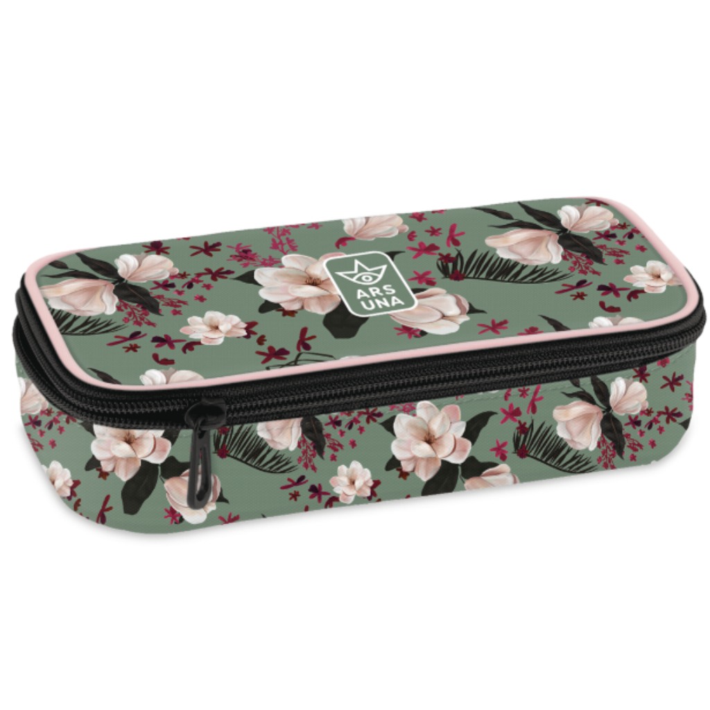 imagen de Ars Una: Estuche de lápices Flowery Green para adolescentes 1