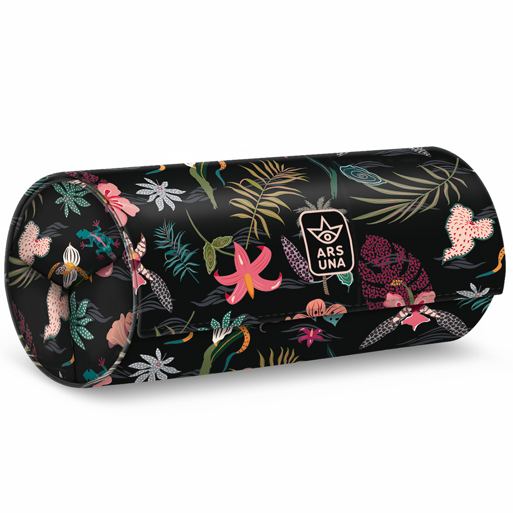 imagen de Ars Una: Estuche enrollable con flores de Tahití 20x9x9cm 1