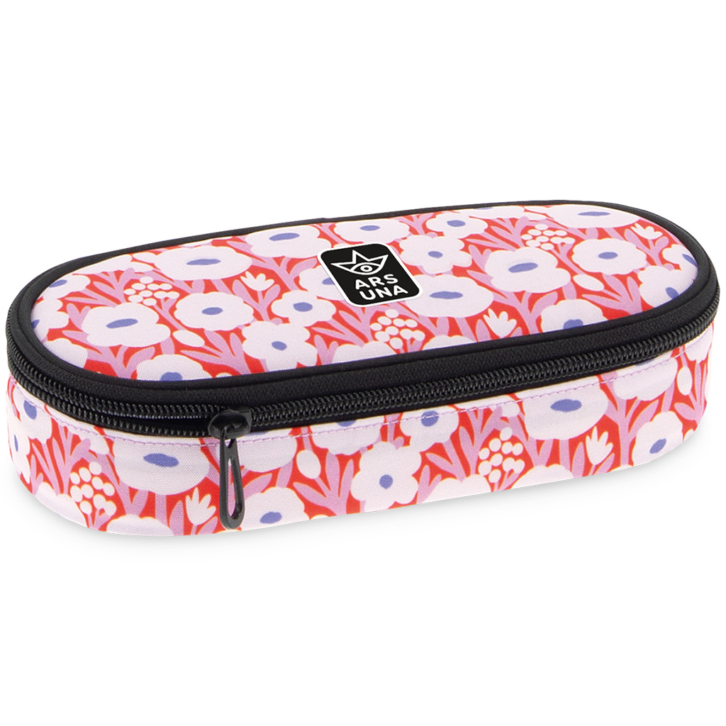 imagen de Ars Una: Estuche ovalado grande Bloomie con flores 23x5,5x9 cm 1