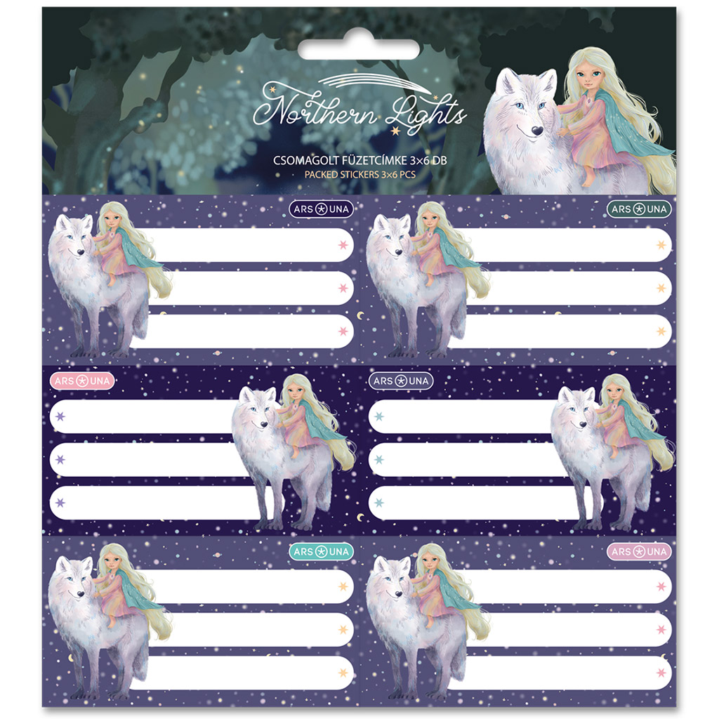 imagen de Ars Una: Etiquetas de cuaderno empaquetadas Northern Lights 3x6ud 1
