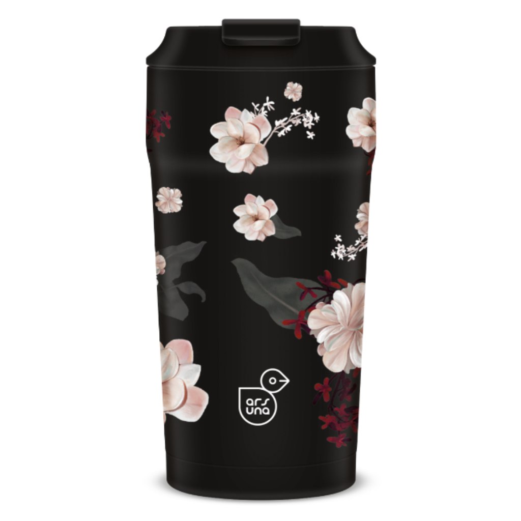 imagen de Ars Una Flowery Black termo taza 470ml 1