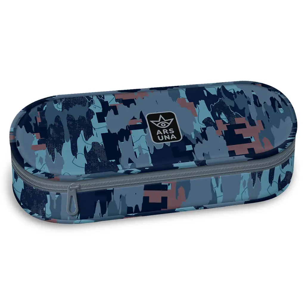 imagen de Ars Una: Hyde estuche ovalado camuflado azul 23x5,5x9cm 1