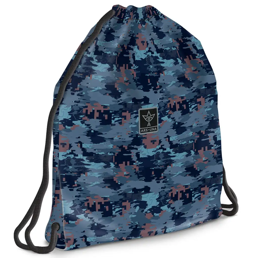imagen de Ars Una: Hyde mochila de deporte camuflaje azul, mochila de gimnasia 37,5x46cm 1