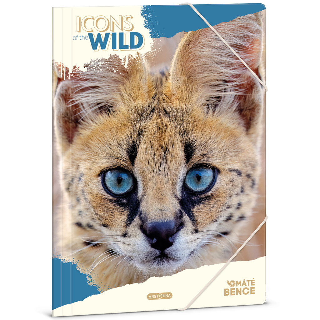 imagen de Ars Una: Icons of the wild carpeta elástica con estampado de serval A/4 1