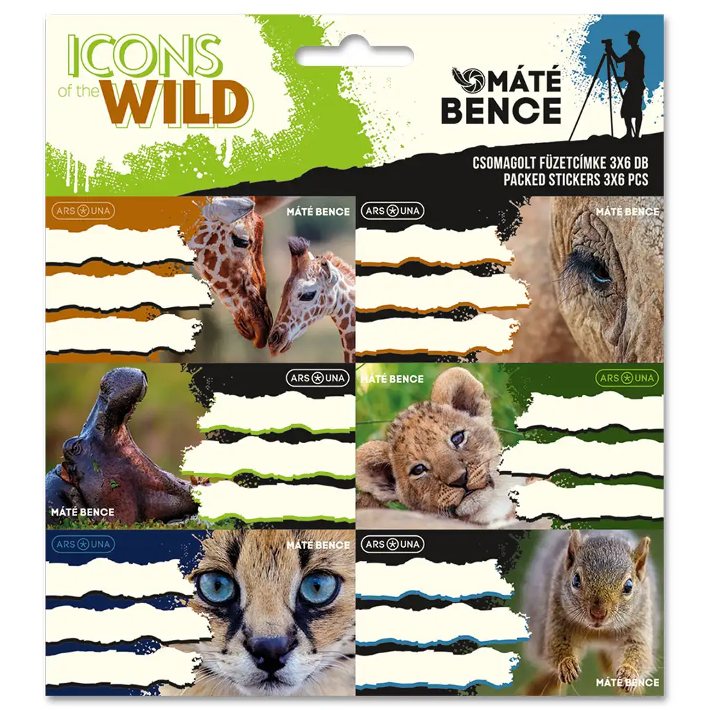 imagen de Ars Una: Icons of the Wild etiqueta de cuaderno empaquetada 3x6 unidades 1