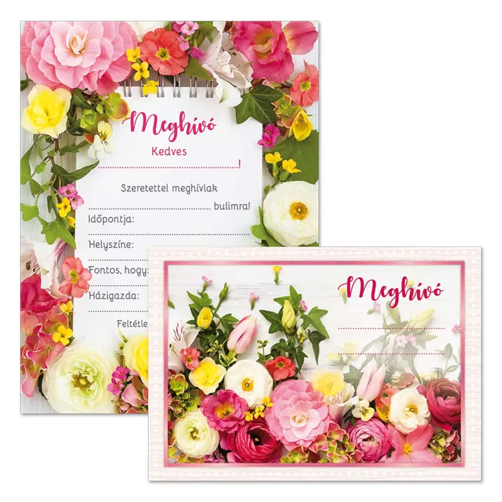 imagen de Ars Una: Invitación de fiesta floral con sobre 10 unidades 1