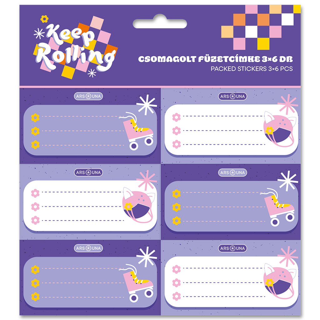 imagen de Ars Una: Keep Rolling paquete de etiquetas para cuadernos 3x6pcs 1