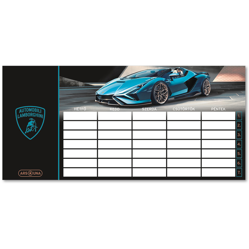 imagen de Ars Una: Lamborghini azul horario de dos caras 1