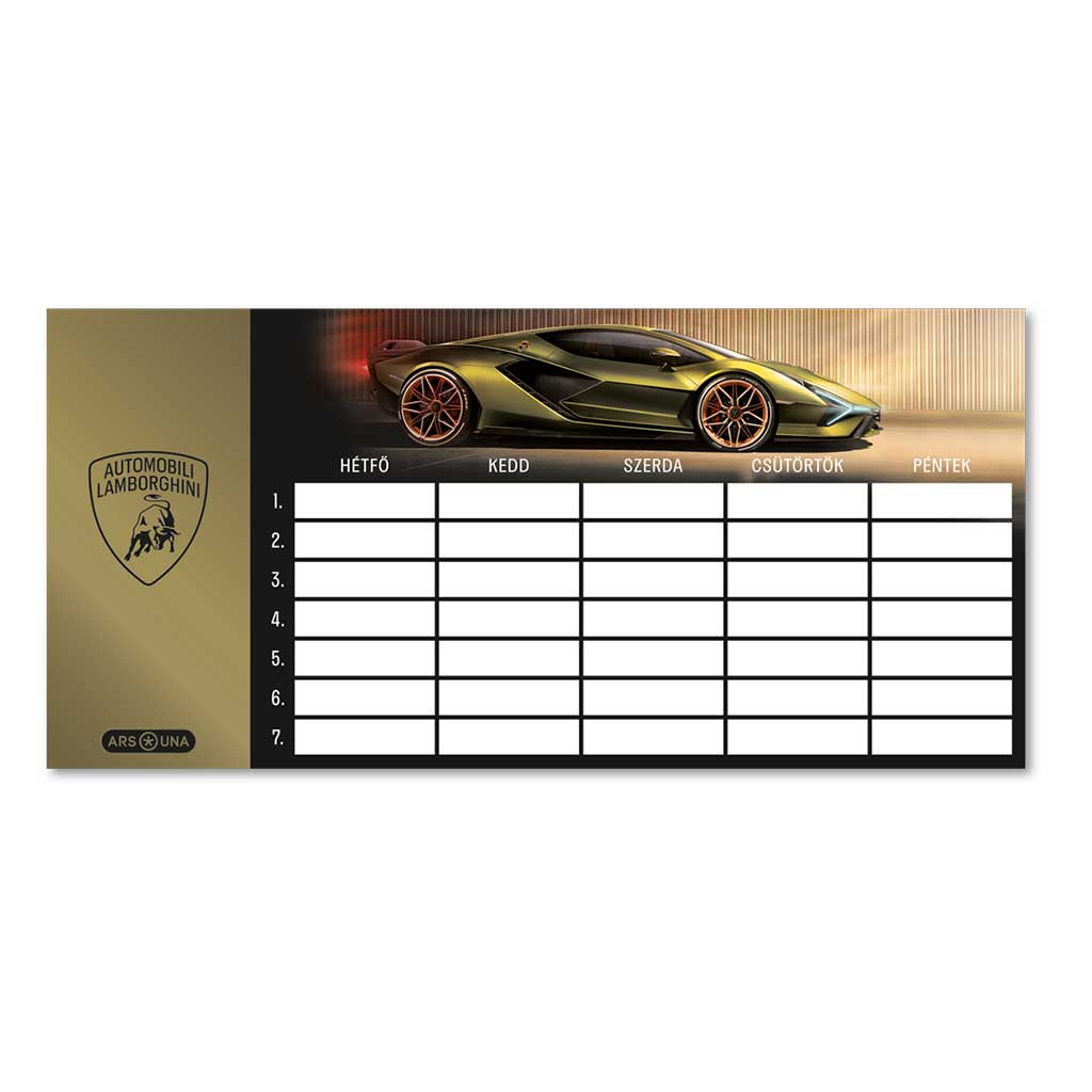 imagen de Ars Una: Lamborghini de color dorado, horario de una cara y doble cara 1
