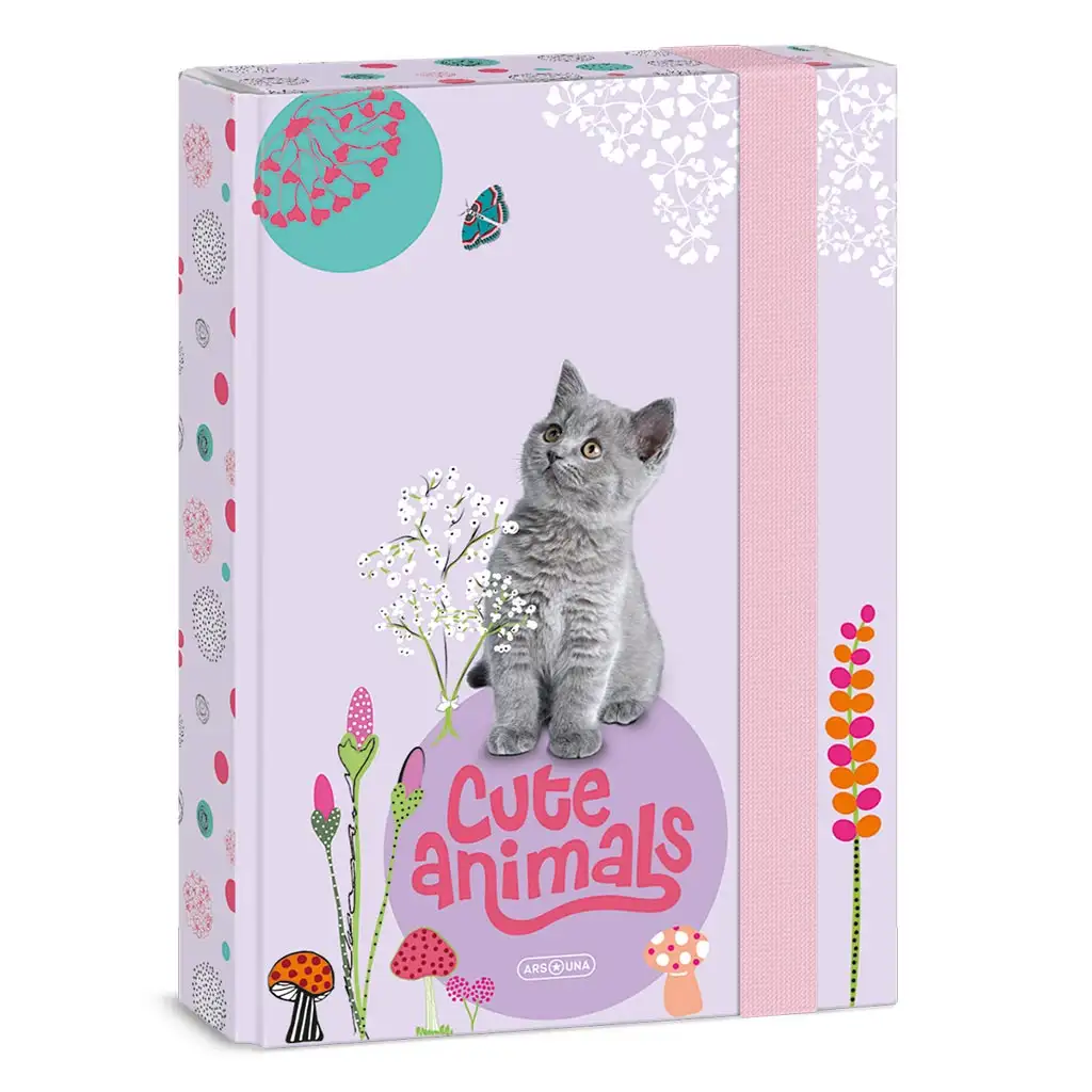 imagen de Ars Una: Lindos animales - Caja de cuadernos A5 con gatos 1