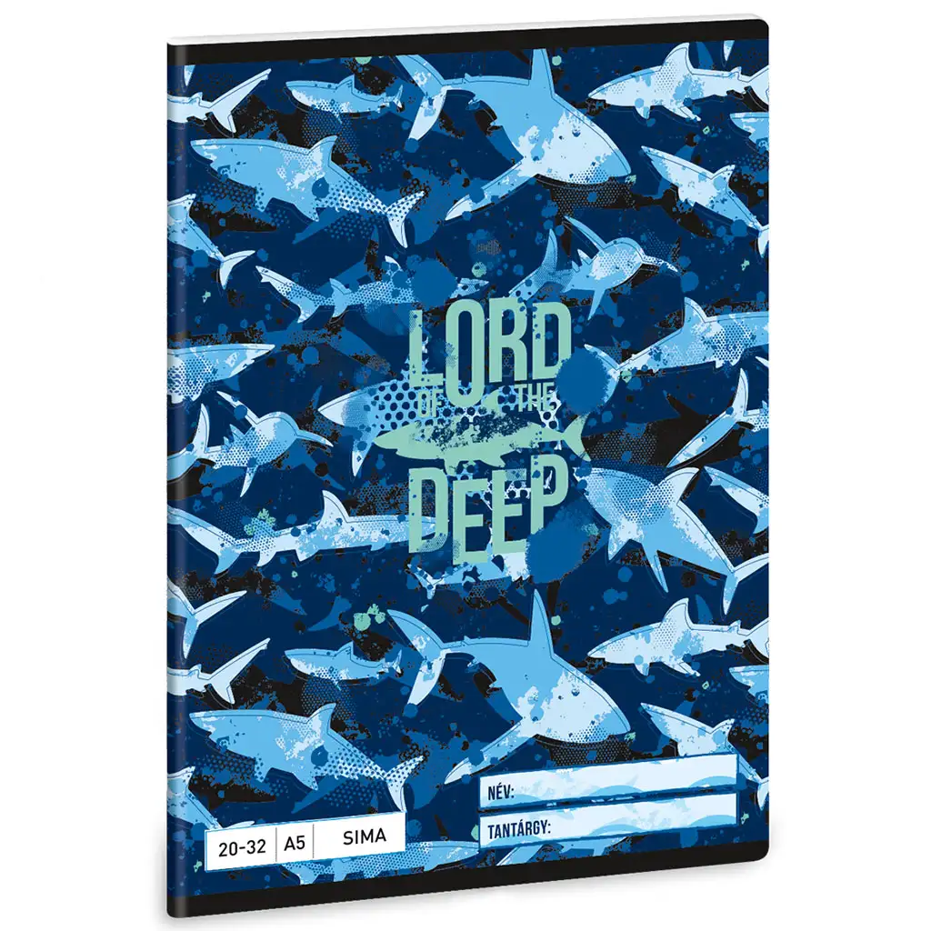 imagen de Ars Una: Lord of the Deep cuaderno liso A/5 con tiburón 1