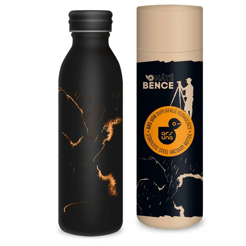 imagen de Ars Una: Máté Bence - Botella de metal de doble pared con león en caja de regalo 600ml 1