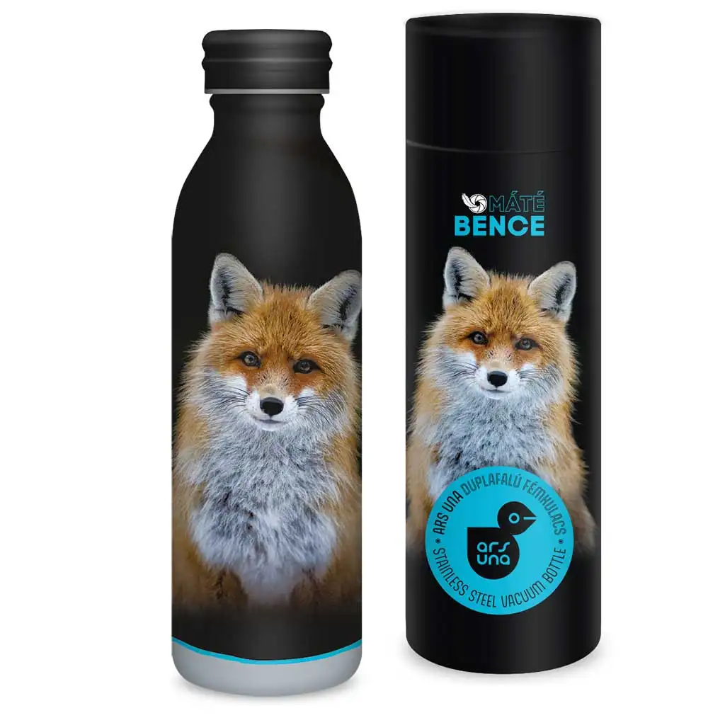 imagen de Ars Una: Máté Bence - Botella de metal de doble pared zorro en caja de regalo 600ml 1