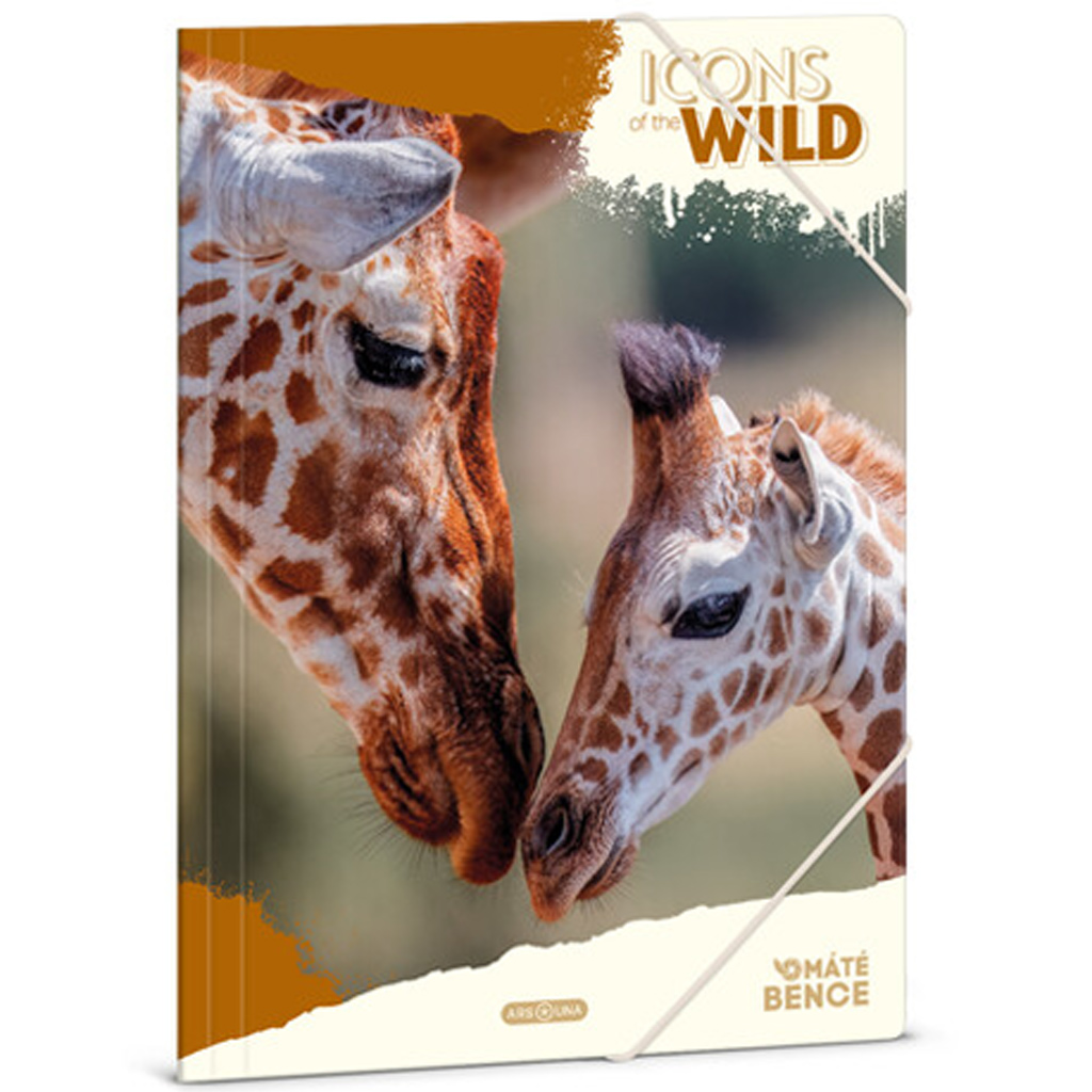 imagen de Ars Una: Máté Bence Icons of the Wild-Jirafas A/4 carpeta con goma 1