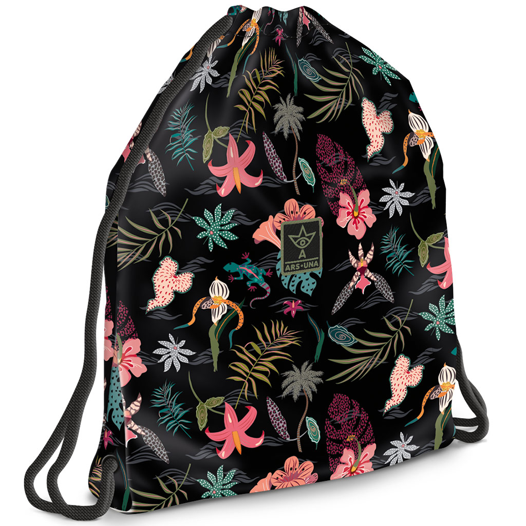 imagen de Ars Una: Mochila de deporte adolescente con flores de Tahití, 37,5x46cm 1