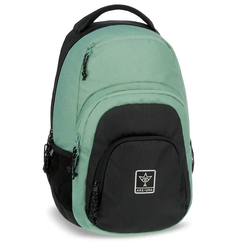 imagen de Ars Una: Mochila escolar Celtic verde menta-negro AU-2 32x46x22cm 1
