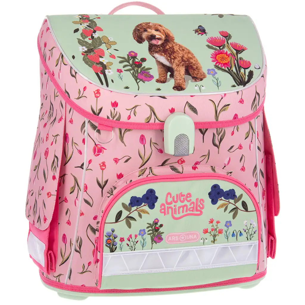 imagen de Ars Una: Mochila escolar compacta ergonómica con cierre magnético Cute Animals Doggie 33x41x24cm 1