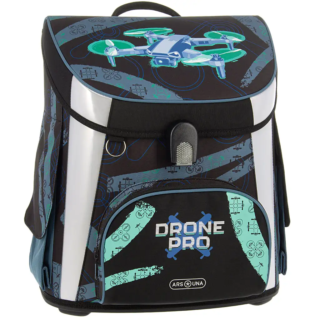imagen de Ars Una: Mochila escolar compacta ergonómica Drone Pro con cierre magnético, mochila 33x41x24cm 1