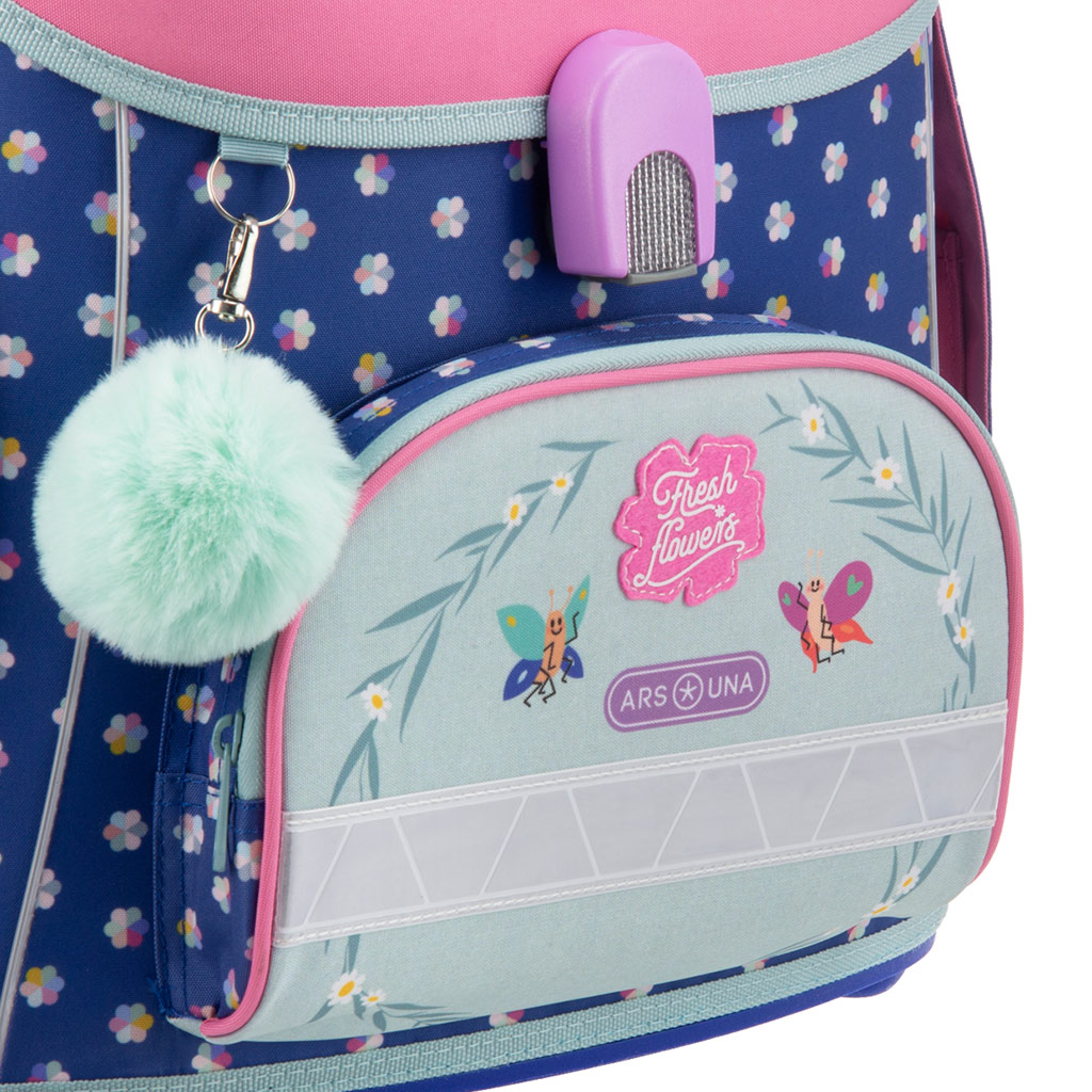 imagen de Ars Una: Mochila escolar con cierre magnético de flores frescas 33x41x24cm 6