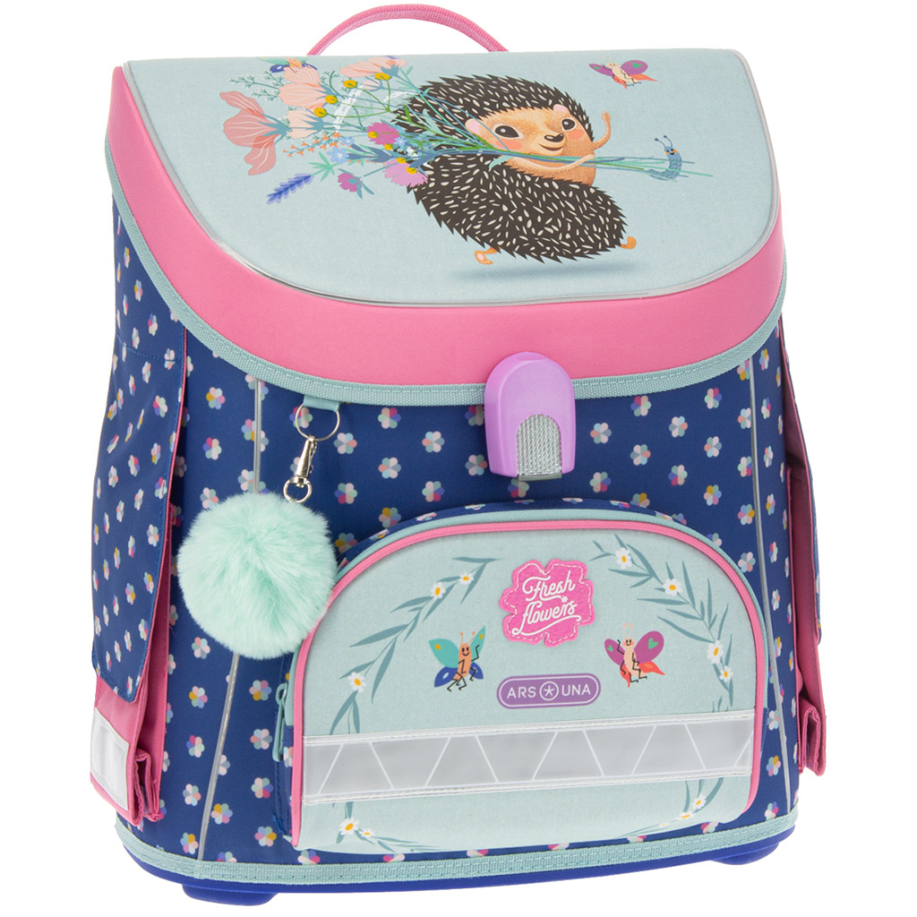 imagen de Ars Una: Mochila escolar con cierre magnético de flores frescas 33x41x24cm 1