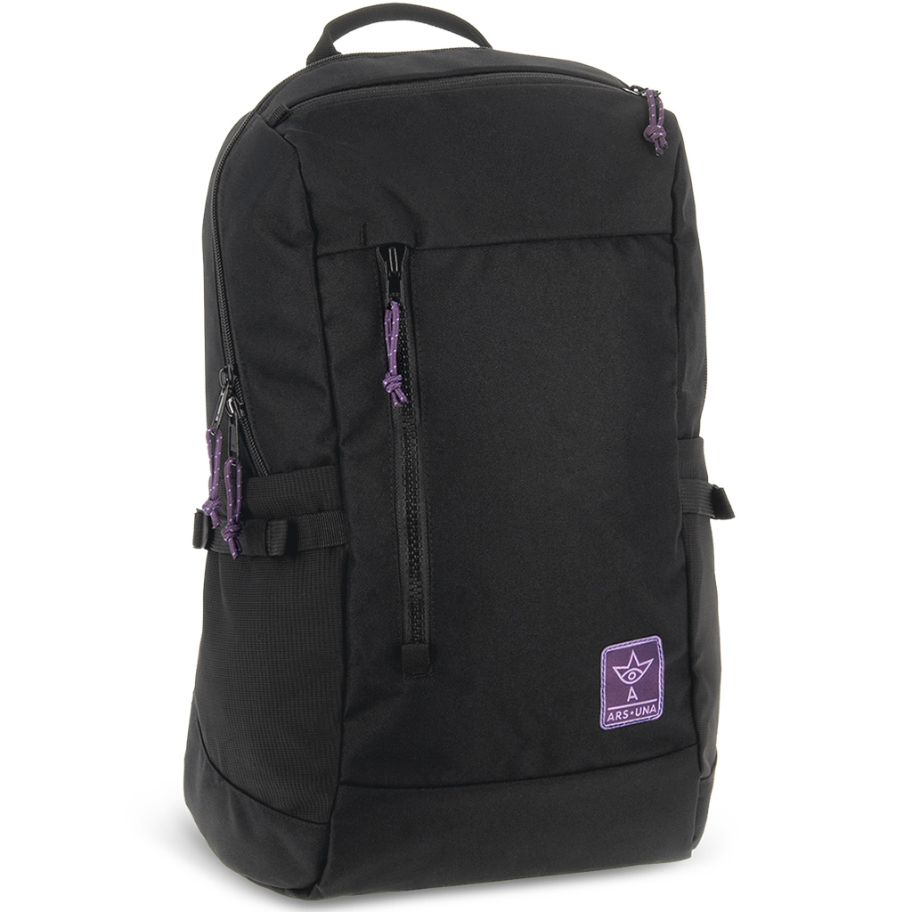 imagen de Ars Una: Mochila escolar Cordura negra-violeta para chicas AU-17 32x47x18cm 1