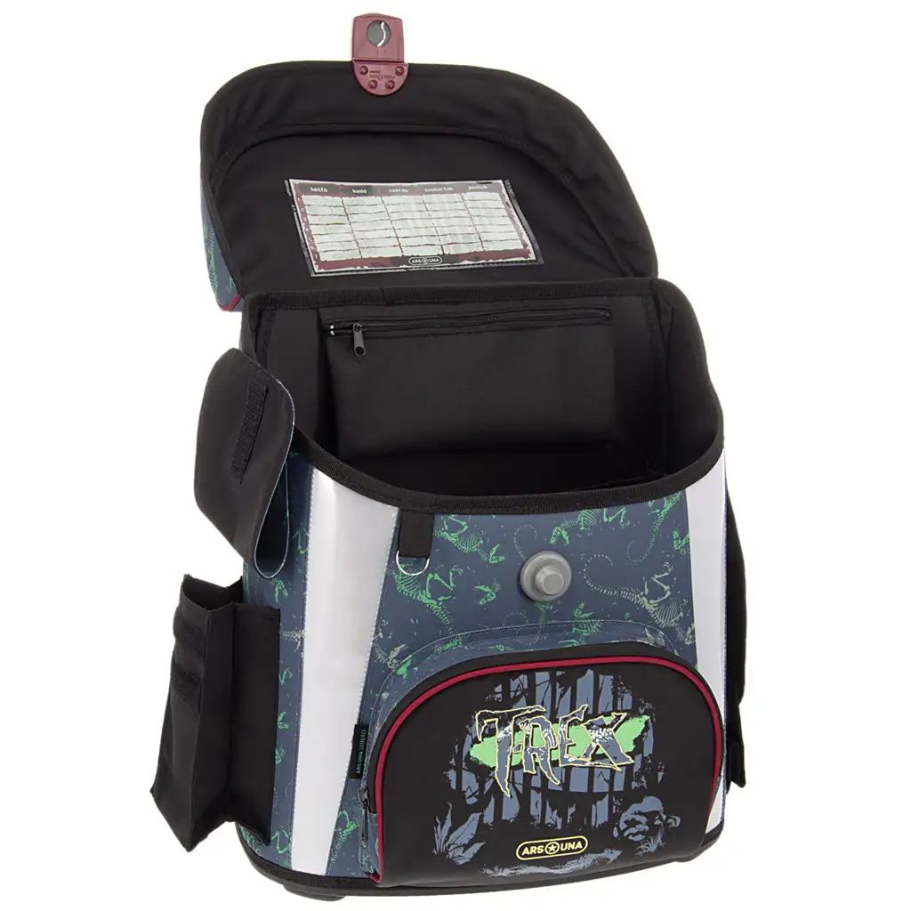 imagen de Ars Una: Mochila escolar ergonómica compacta con cierre magnético T-Rex, mochila 33x41x24cm 7