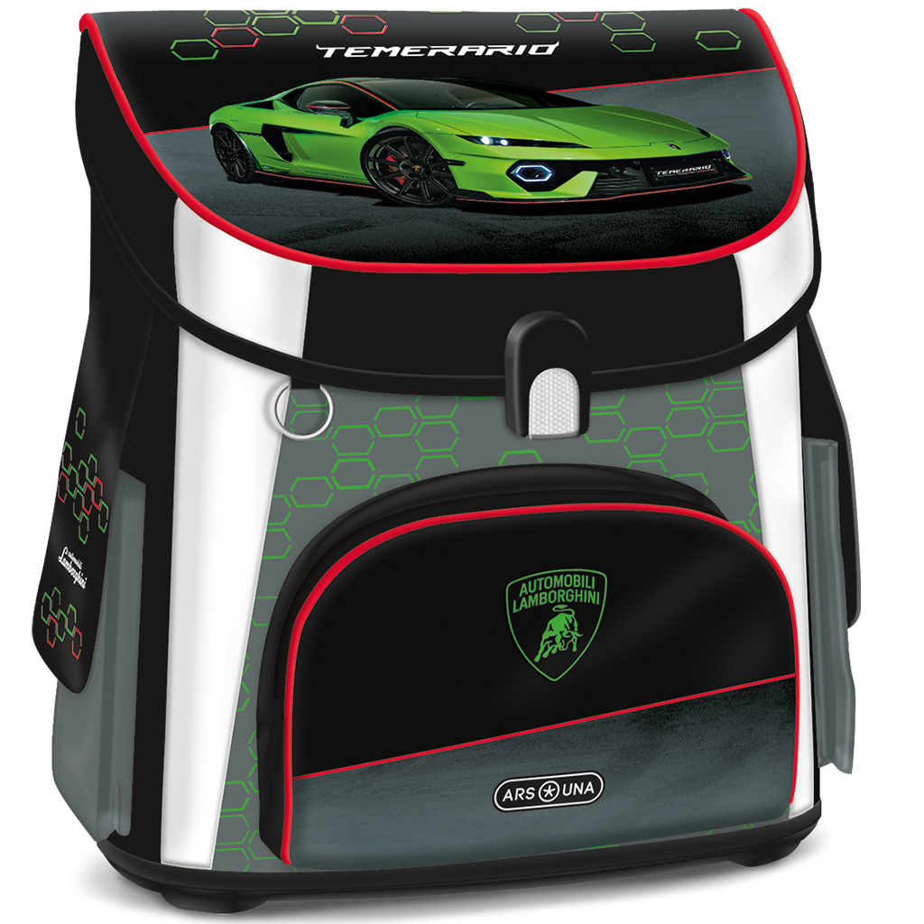 imagen de Ars Una: Mochila escolar ergonómica con cierre magnético con diseño de Lamborghini, 33x41x24cm 1