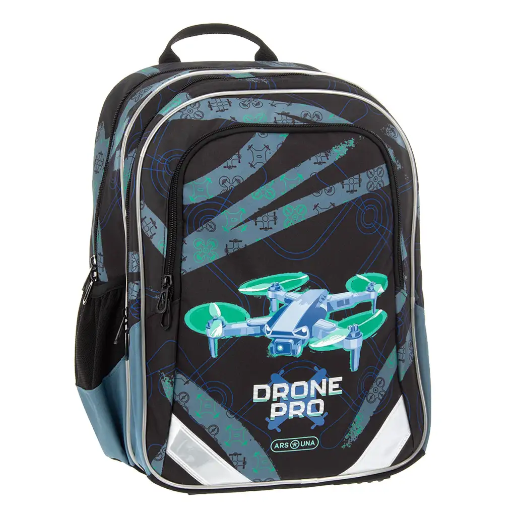 imagen de Ars Una: Mochila escolar ergonómica Drone Pro con esquinas redondeadas, mochila 34x40x21cm 1
