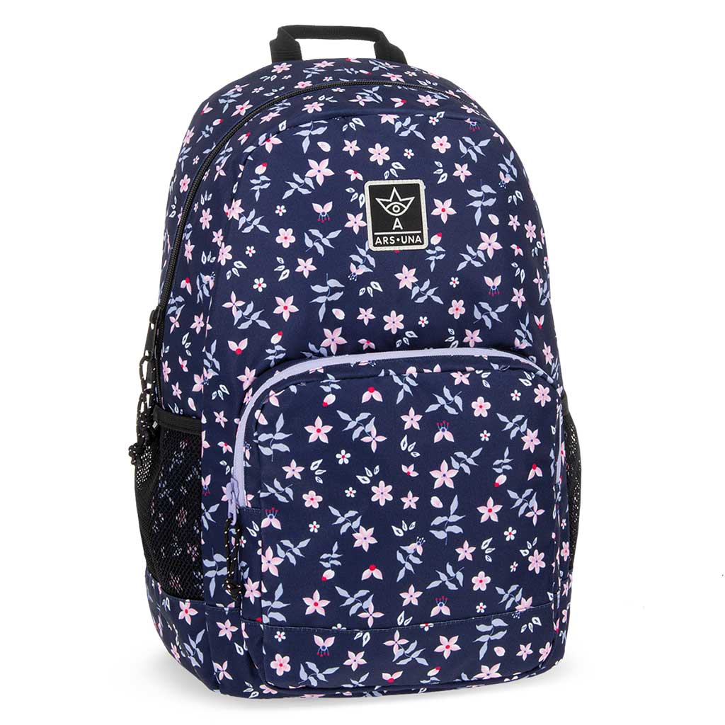 imagen de Ars Una: Mochila escolar Navy Bloom AU-14 32x51x25cm 1