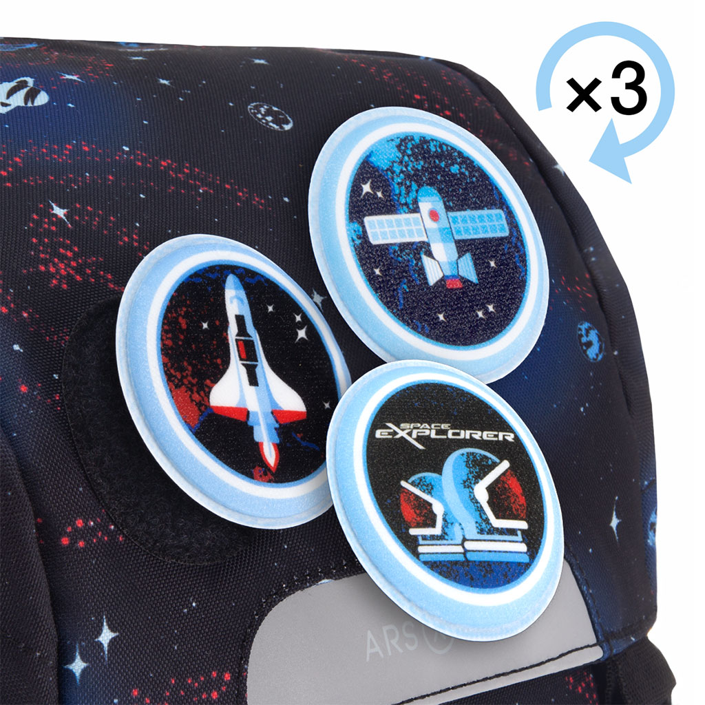 imagen de Ars Una: mochila escolar Space explorer easy-pack, mochila 27x38x18cm 6