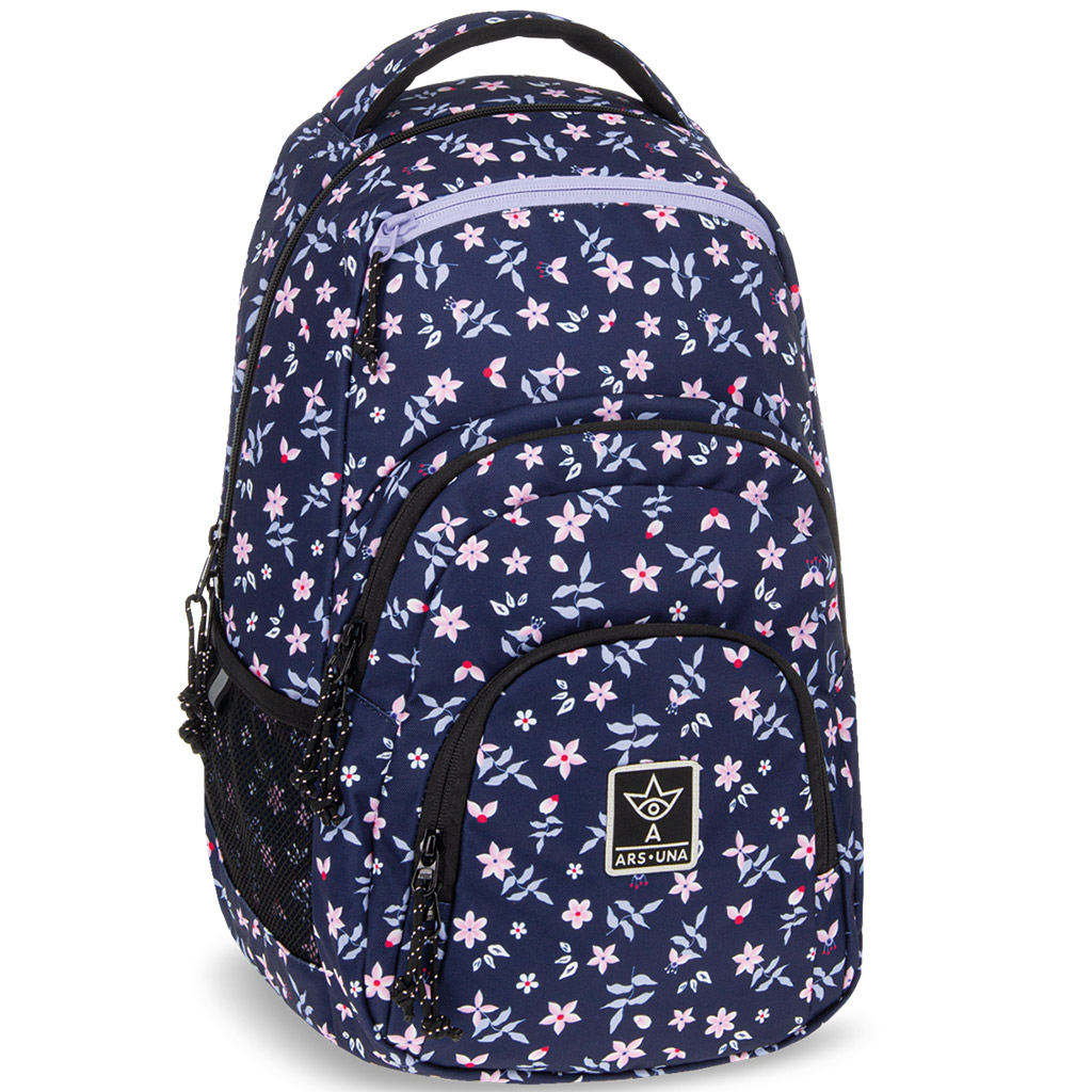 imagen de Ars Una: Navy Bloom AU-2 mochila escolar, mochila 32x46x22cm 1