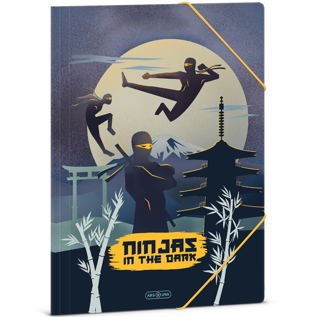 imagen de Ars Una: Ninjas en la oscuridad carpeta con goma A/4 1