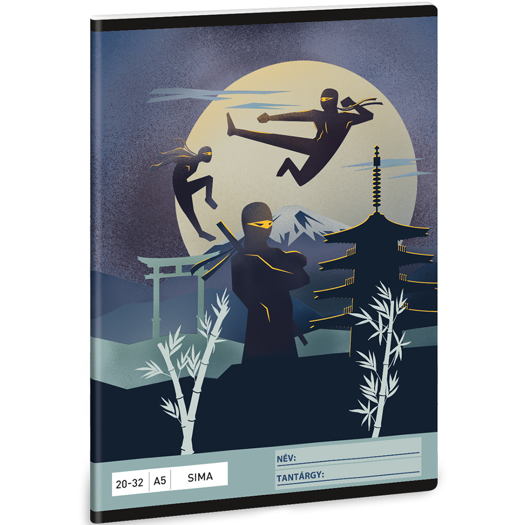 imagen de Ars Una: Ninjas en la oscuridad cuaderno liso A/5 20-32 1