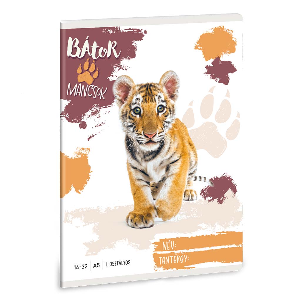imagen de Ars Una: Patas Valientes - Tigre A/5 cuaderno de líneas para 1er grado 14-32 1