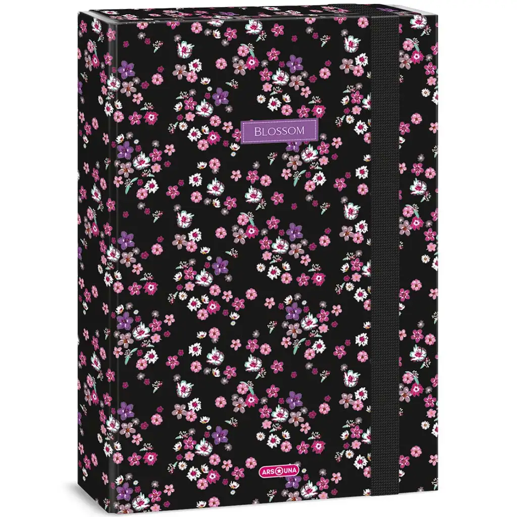 imagen de Ars Una: Pearl Blossom Black A/4 caja de cuadernos 1