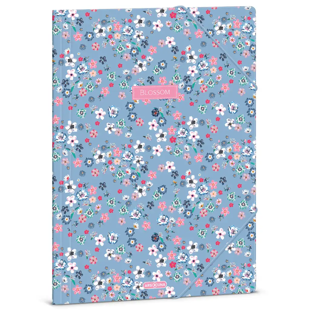 imagen de Ars Una: Pearl Blossom Blue carpeta con goma A/4 1